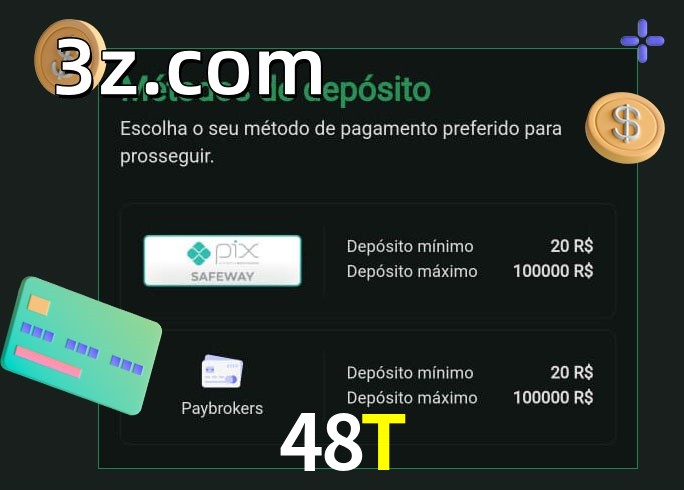 O cassino 48Tbet oferece uma grande variedade de métodos de pagamento